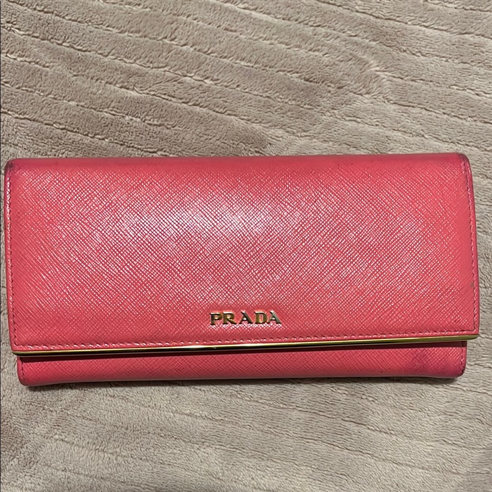 Prada Coral Pink Women's Wallet
